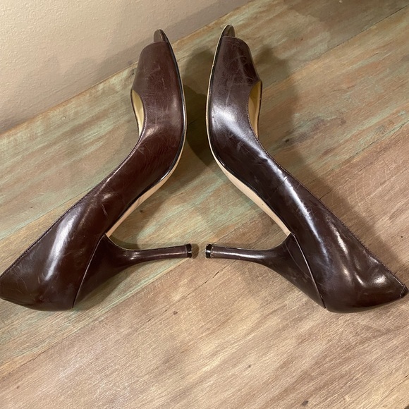 Chocolate Brown Enzo Angiolini heels - Picture 10 of 11